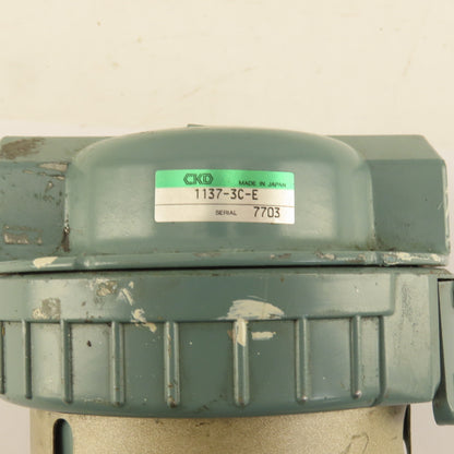 CKD 1137-3C-E Pneumatic Air Filter 5/8" Ports w/ Auto Drain