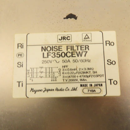 JRC LF350CEW7 250V 50A 50/60Hz Noise Filter