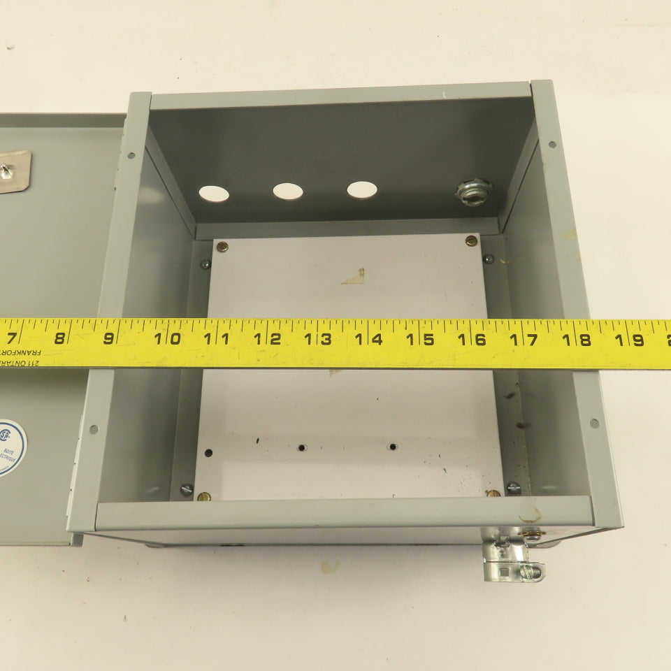 Hoffman A-10N106 Electrical Enclosure 10"x10"x6" Wall Mount Type 1 W/ Back Plate