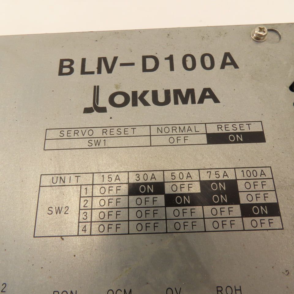 Okuma U0614-0006-001-11 B LIV-D100A Servo Amplifier U3.1