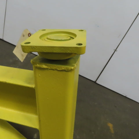Industrial Insulations 2 Ton Post Mounted Jib Crane 71" Swing 36" Trolley Travel