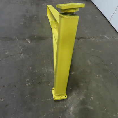 Industrial Insulations 2 Ton Post Mounted Jib Crane 71" Swing 36" Trolley Travel