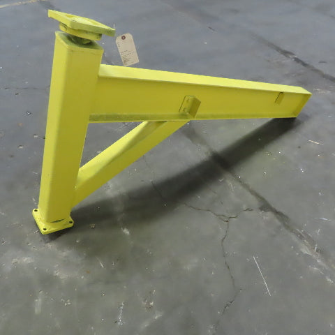 Industrial Insulations 2 Ton Post Mounted Jib Crane 71" Swing 36" Trolley Travel