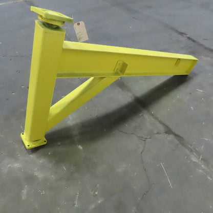 Industrial Insulations 2 Ton Post Mounted Jib Crane 71" Swing 36" Trolley Travel