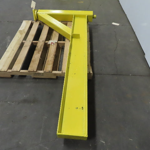 Industrial Insulations 2 Ton Post Mounted Jib Crane 71" Swing 36" Trolley Travel