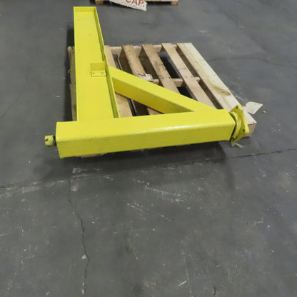 Industrial Insulations 2 Ton Post Mounted Jib Crane 71" Swing 36" Trolley Travel