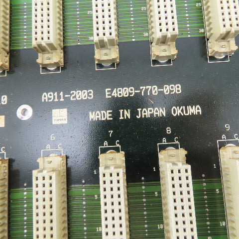 Okuma E4809-770-098 Opus7000 Mother Board 10 Slot Chassis