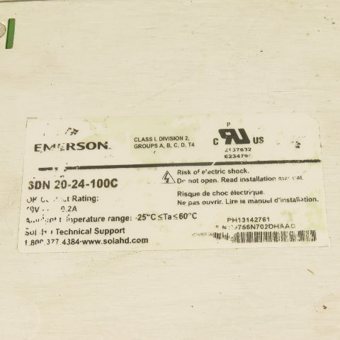 Sola SDN-20-24-100C 100-240V 5.6A 50/60Hz Input 24-28VDC Power Supply