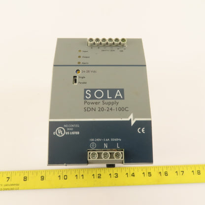Sola SDN-20-24-100C 100-240V 5.6A 50/60Hz Input 24-28VDC Power Supply