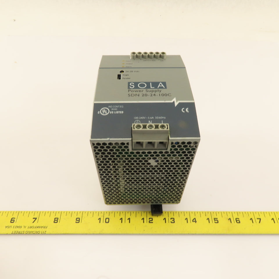 Sola SDN-20-24-100C 100-240V 5.6A 50/60Hz Input 24-28VDC Power Supply