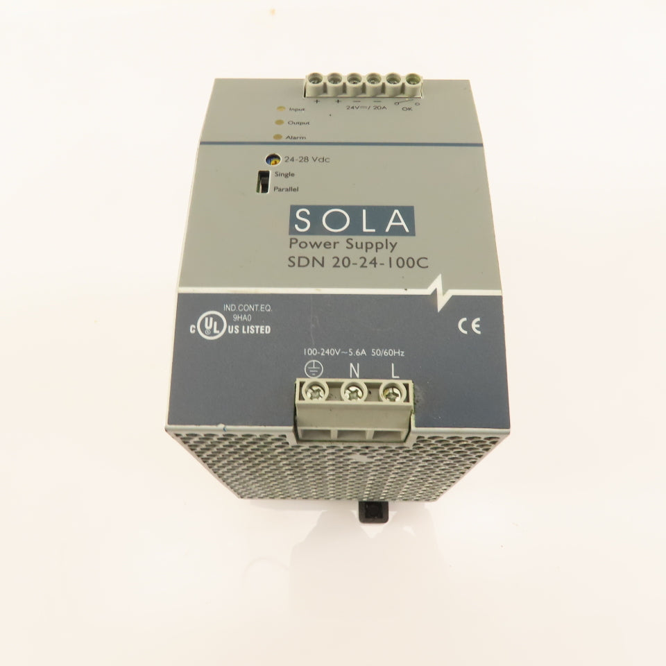 Sola SDN-20-24-100C 100-240V 5.6A 50/60Hz Input 24-28VDC Power Supply