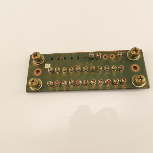 170mm x 60mm Solid Copper Grounding Bar 6mm Thick 33 Terminals