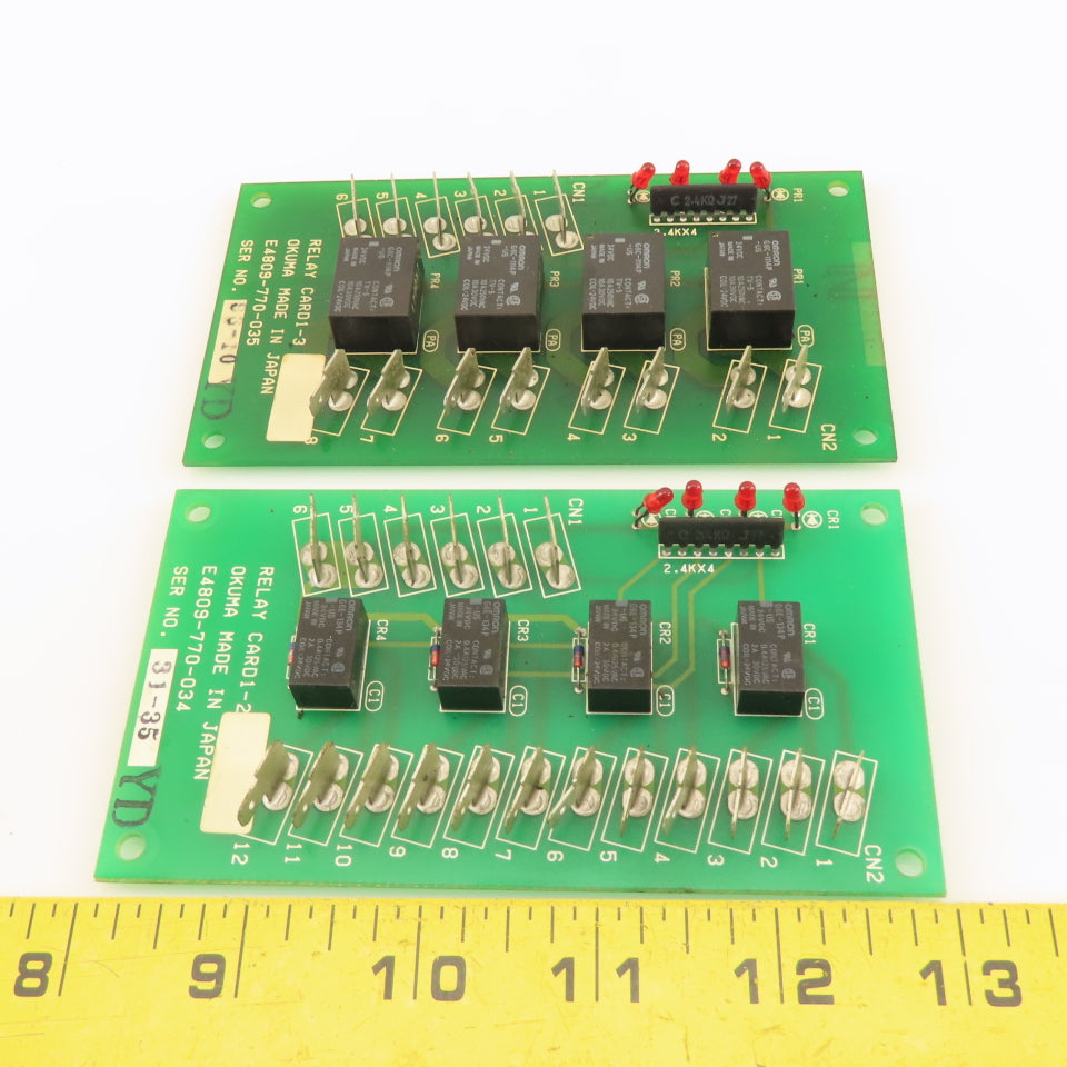 Okuma E4809-770-034 E4809-770-035 Relay Card 1-2 Card 1-3 Lot Of 2
