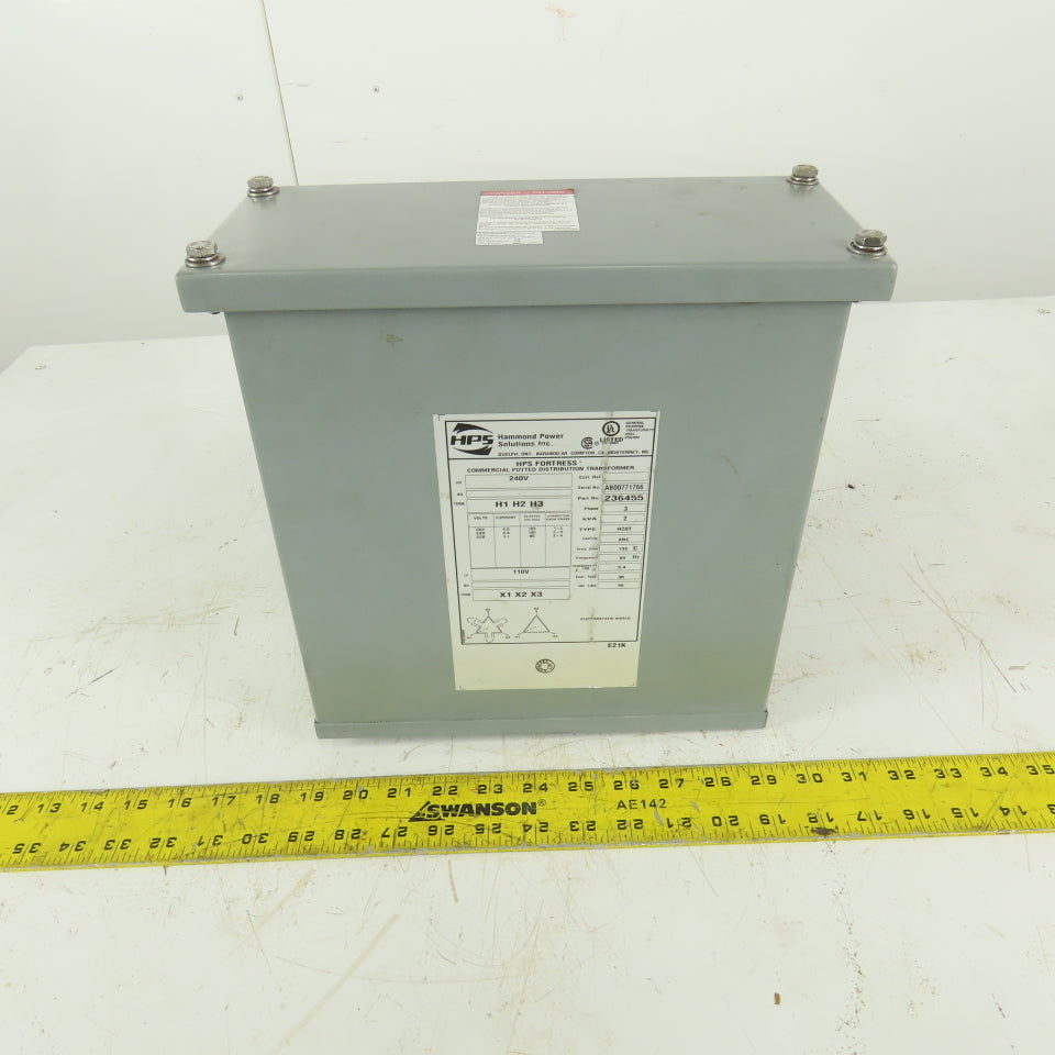 Hammond 236455 3 Phase 2 kVA Transformer 252/240/228HV 110LV