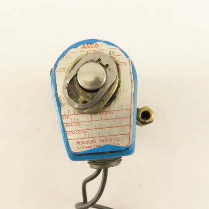 Asco 8262A262 Solenoid Valve 120 VAC Pipe 1/4" Orifice 1/8"