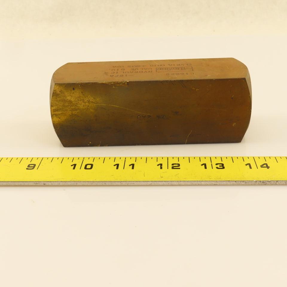Parker C1600B Hydraulic Check Valve 1" NPT 500 PSI 40 GPM