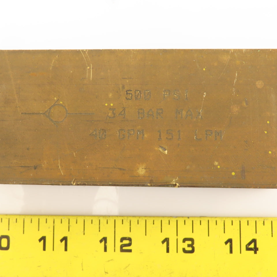 Parker C1600B Hydraulic Check Valve 1" NPT 500 PSI 40 GPM