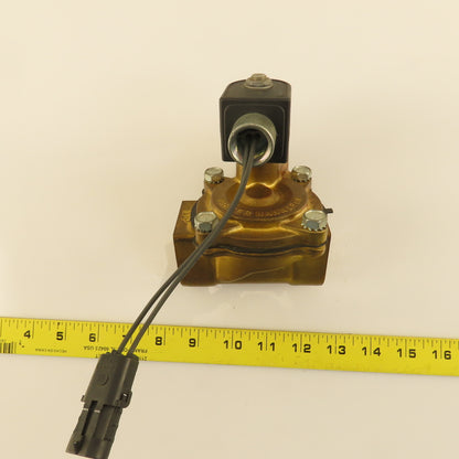 Parker 16F24O2164A3F 1 NPT Port Brass Two-Way Piloted Diaphragm Solenoid Valve"