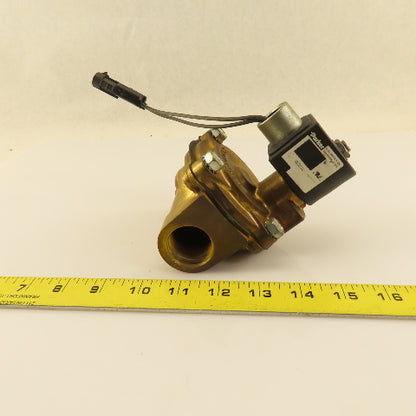 Parker 16F24O2164A3F 1 NPT Port Brass Two-Way Piloted Diaphragm Solenoid Valve"