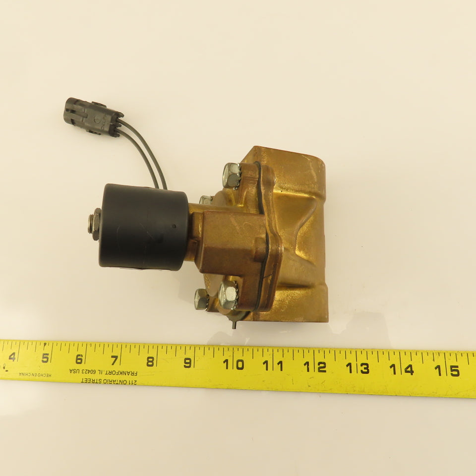 Parker 16F24O2164A3F 1 NPT Port Brass Two-Way Piloted Diaphragm Solenoid Valve"