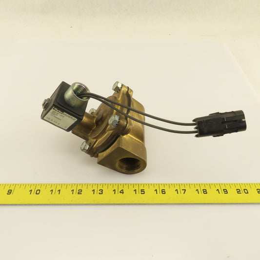 Parker 16F24O2164A3F 1 NPT Port Brass Two-Way Piloted Diaphragm Solenoid Valve"