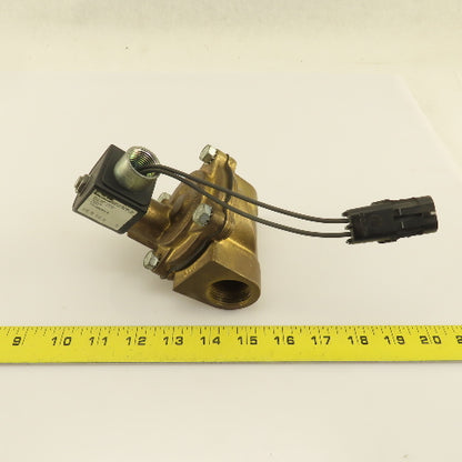 Parker 16F24O2164A3F 1 NPT Port Brass Two-Way Piloted Diaphragm Solenoid Valve"