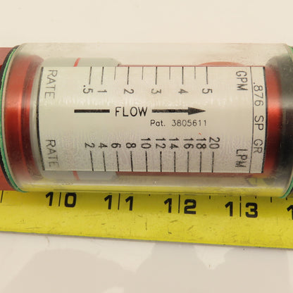Hedland Flow Meter 3/4" NPT 0.876 SP GR 0.5-5 GPM Max Pressure 1000 PSI 400°