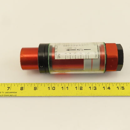 Hedland Flow Meter 3/4" NPT 0.876 SP GR 0.5-5 GPM Max Pressure 1000 PSI 400°