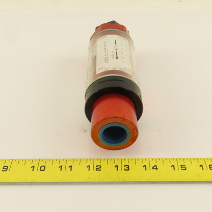Hedland Flow Meter 3/4" NPT 0.876 SP GR 0.5-5 GPM Max Pressure 1000 PSI 400°