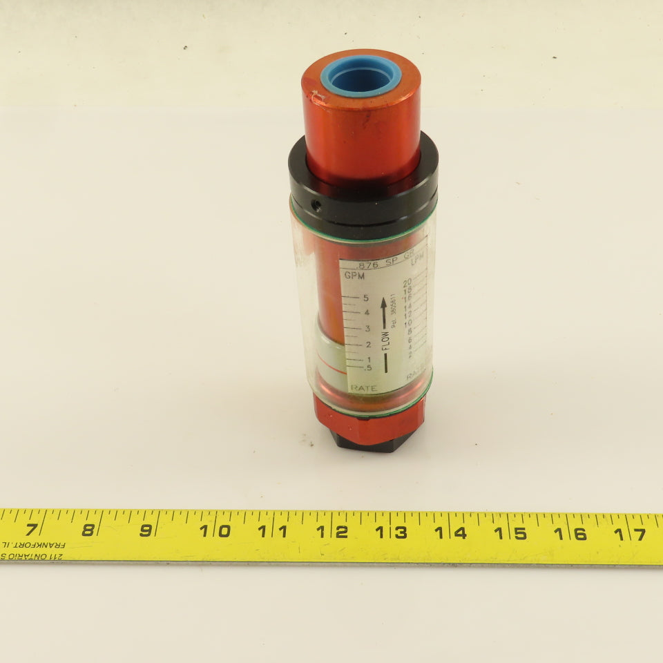 Hedland Flow Meter 3/4" NPT 0.876 SP GR 0.5-5 GPM Max Pressure 1000 PSI 400°