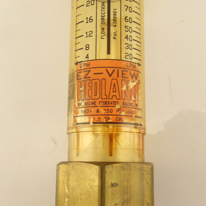 Hedland 625324 9074 Ez-View Flow Meter 250 PSI Max 180° F