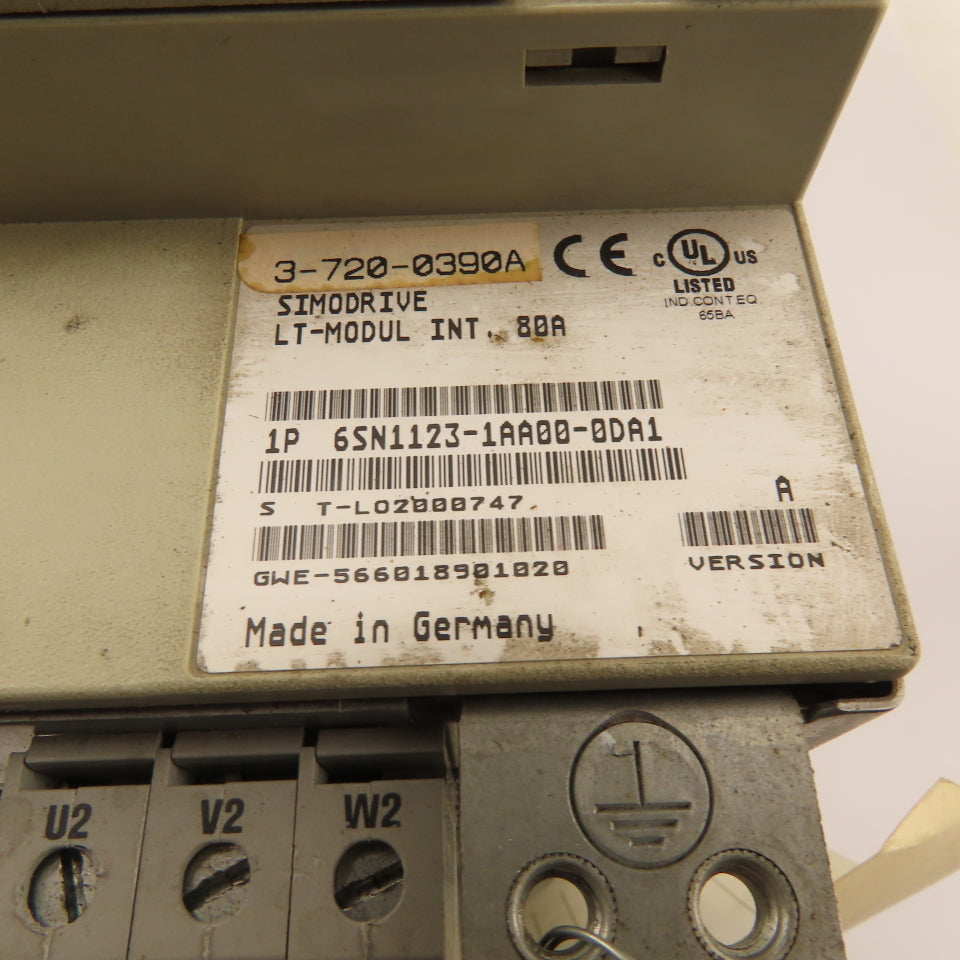 Siemens 6SN1123-1AA00-0DA1 Simodrive LT Module 80A Parts/Repair
