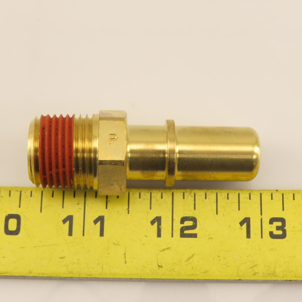 International 3998608C1 Brass Adaptor Fitting 1/2"-14 NPTF Straight SAEJ2044 OEM
