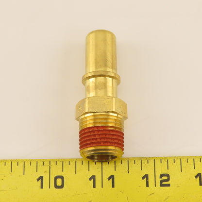 International 3998608C1 Brass Adaptor Fitting 1/2"-14 NPTF Straight SAEJ2044 OEM