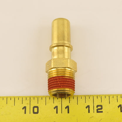 International 3998608C1 Brass Adaptor Fitting 1/2"-14 NPTF Straight SAEJ2044 OEM