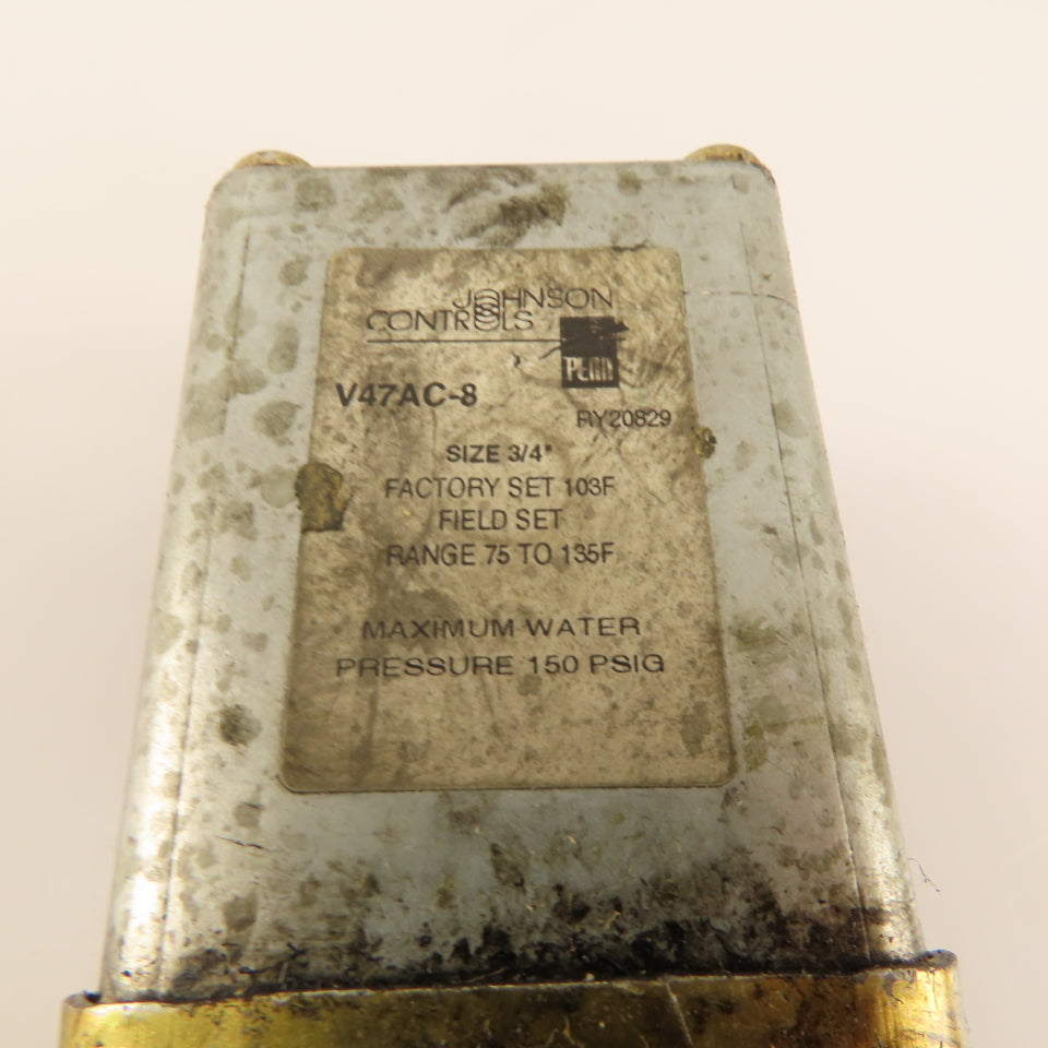 Johnson Controls V47AC-8 3/4" Water Regulating Valve 75-135°F
