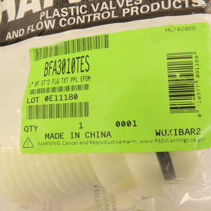 Hayward BFA3010TES 1" FNPT x FNPT Polypropylene Tank Bulkhead Fitting