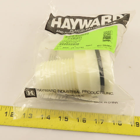 Hayward BFA3010TES 1" FNPT x FNPT Polypropylene Tank Bulkhead Fitting