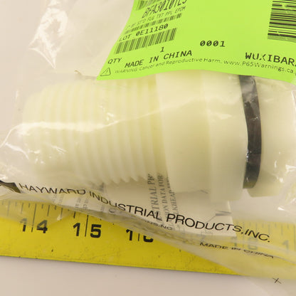 Hayward BFA3010TES 1" FNPT x FNPT Polypropylene Tank Bulkhead Fitting