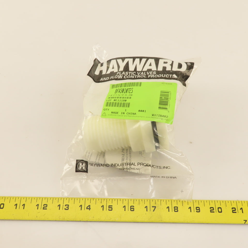 Hayward BFA3010TES 1" FNPT x FNPT Polypropylene Tank Bulkhead Fitting