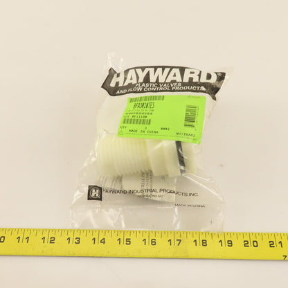 Hayward BFA3010TES 1" FNPT x FNPT Polypropylene Tank Bulkhead Fitting