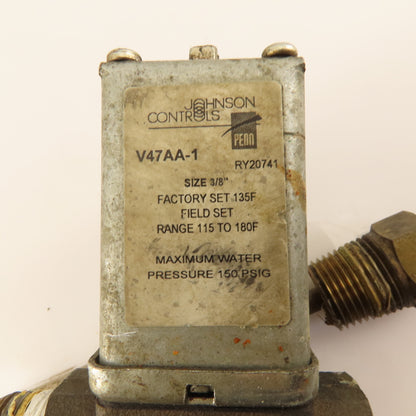 Johnson Controls V47AA-1 3/8" Water Regulating Valve 115-180°F 150 PSI