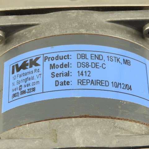 Ivek DS8-DE-C Double Ended Laboratory Pump 1.7V 4.7A DBL End, 1STK, MB