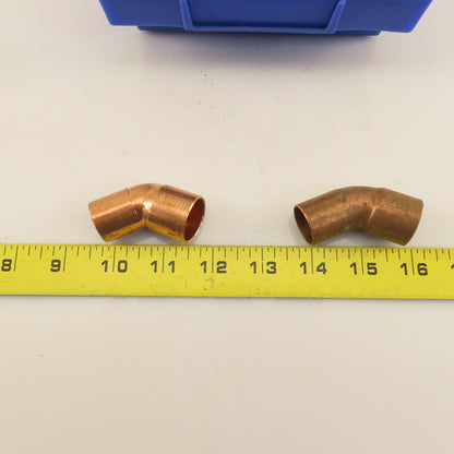 Nibco 45° Street Elbow Wrot Copper FTG x Cup 3/4" x 3/4" Sweat Fitting Lot/65