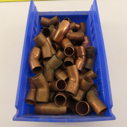 Nibco 45° Street Elbow Wrot Copper FTG x Cup 3/4" x 3/4" Sweat Fitting Lot/65