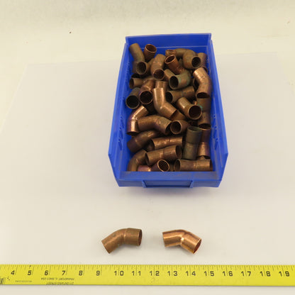 Nibco 45° Street Elbow Wrot Copper FTG x Cup 3/4" x 3/4" Sweat Fitting Lot/65