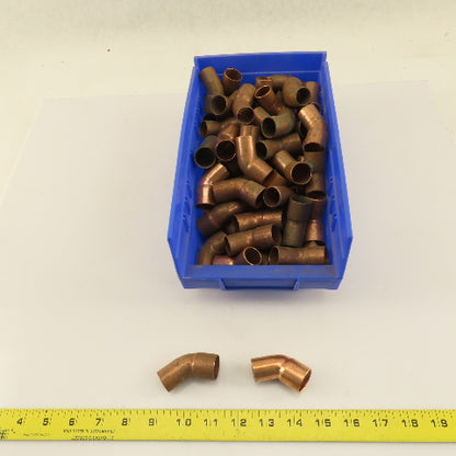 Nibco 45° Street Elbow Wrot Copper FTG x Cup 3/4" x 3/4" Sweat Fitting Lot/65