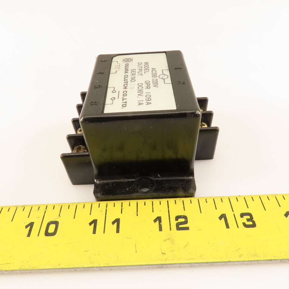 Ogura Clutch Co. OPR109A 90V DC 1A 200/220VAC Motor Brake Rectifier
