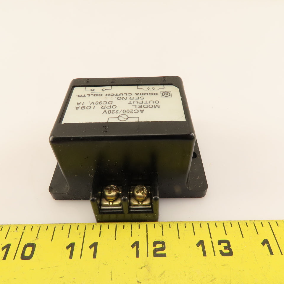Ogura Clutch Co. OPR109A 90V DC 1A 200/220VAC Motor Brake Rectifier