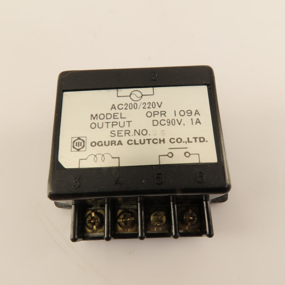 Ogura Clutch Co. OPR109A 90V DC 1A 200/220VAC Motor Brake Rectifier